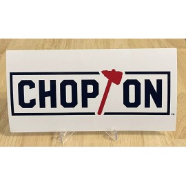 Atlanta Braves vinyl Chop On sticker/decal (bumper, laptop) - 7.5 x 4 in.