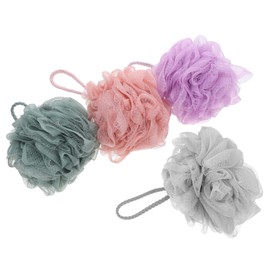 TOVINANNA 4pcs Exfoliating Bath Loofahs Soft Body Scrubber for Luxurious Shower Experience for Men Women and Families Creates Abundant Convenient Hanging Design for Easy Storage