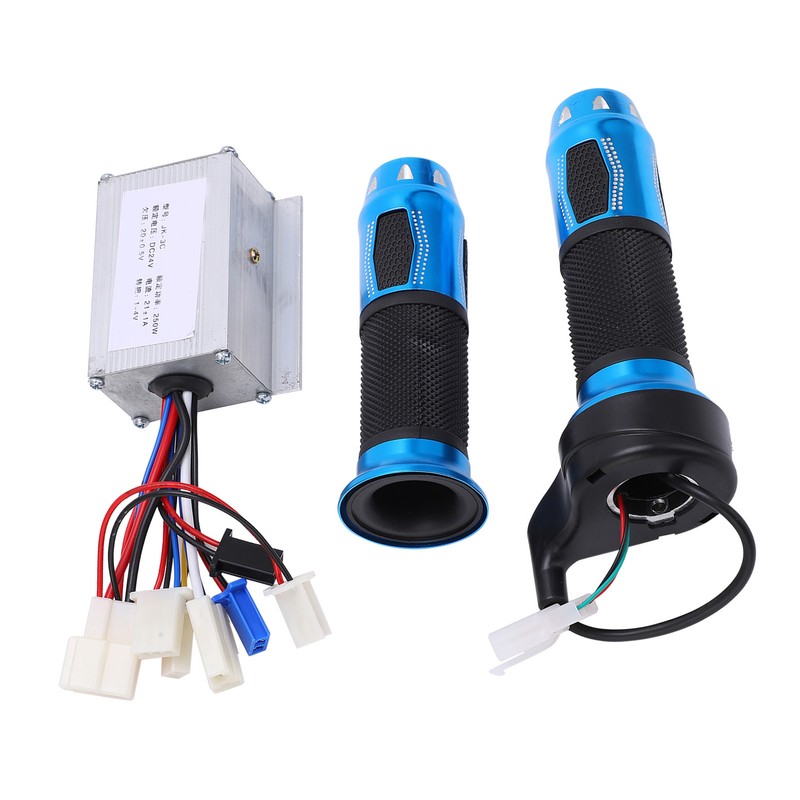 24V 250W Electric Bicycle Controller Kit Blue Crystal Twist Throttle