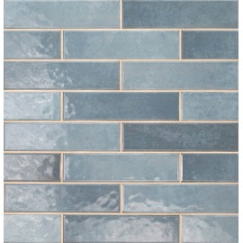 MSI Renzo Denim 3 Inch x 12 Inch Glossy Ceramic Subway Tile for Bathroom, Kitchen Backsplash, Accent Wall, and Shower