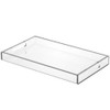 NIUBEE Acrylic Serving Tray 12x20 Inches -Spill Proof- Clear Decorative