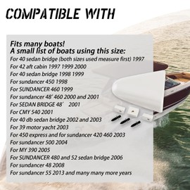 HQPARRTS 957175 Clam Shell Vent(7-3/8 x 6-5/8) Compatible with Sea Ray Boat -Medium Clam Shell with Push in Tree Studs