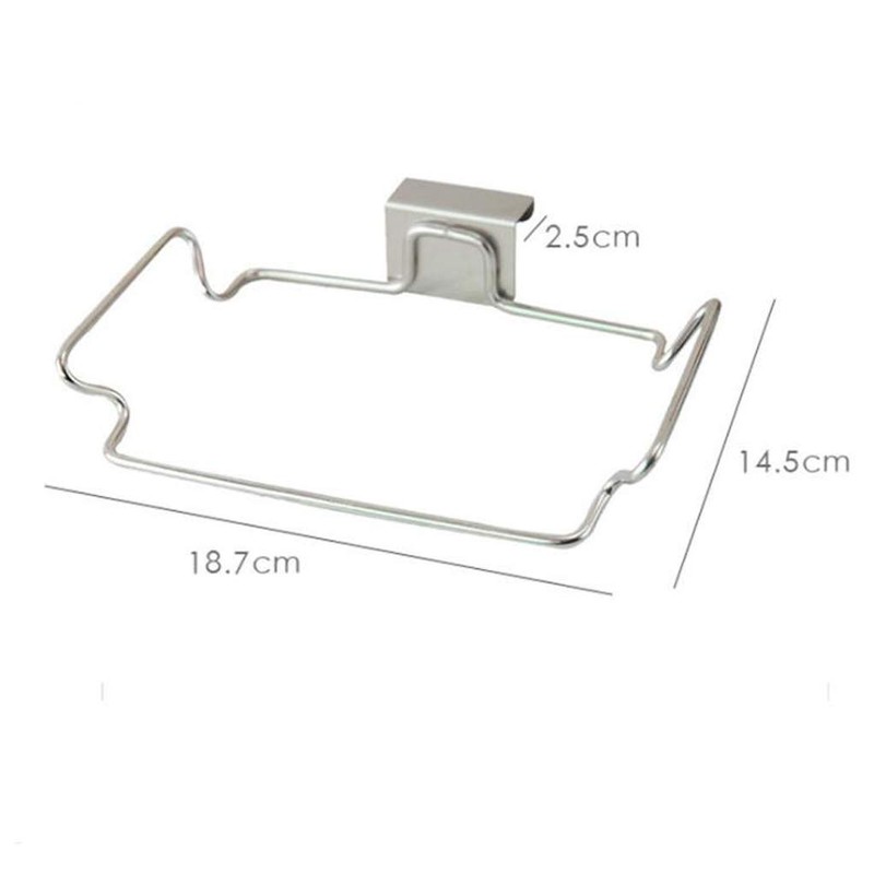 QUUPY Hanging Trash Bag Holder Stainless Steel,Large Stainless Steel Trash