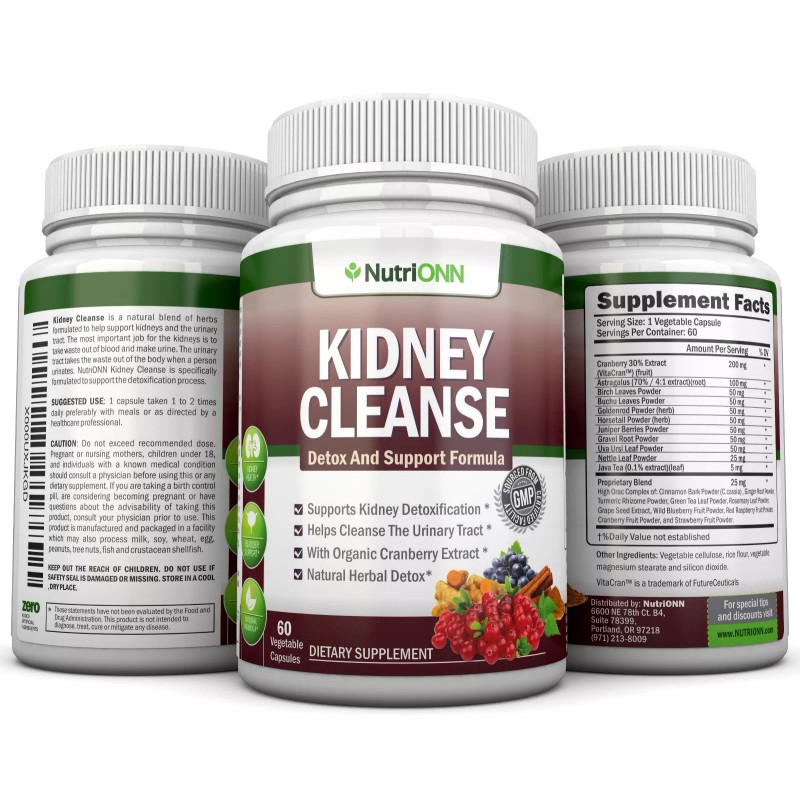 NutriONN KIDNEY CLEANSE - Detox and Support For Urinary Tract,