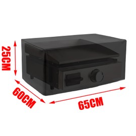 Azatemgo Oxford 420D Plancha Cover - Size 65 x 60 x 25 cm - Waterproof, UV and Dustproof - Black - Suitable for Outdoor Use