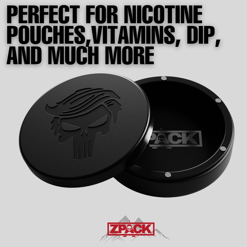 ZPACK Magnetic Metal Can, Holder, Metal Container, Carved Tin with