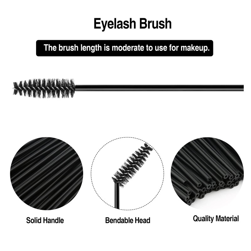 50PCS Disposable Eyelash Brushes Eyebrow Castor Oil Brush Mascara Wands