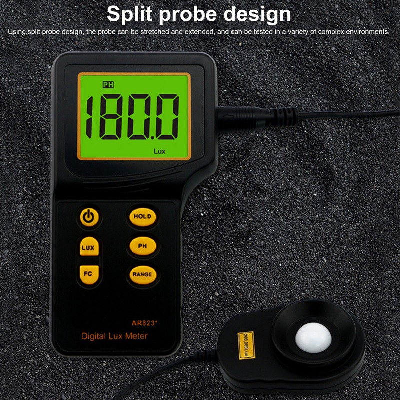 Illuminance Meter Photometric Measurement Data Retention Accurate High Sensitivity 3‑Gear