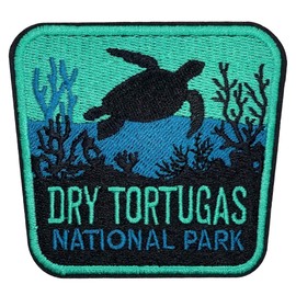 EMBRO BOF - Parche para parque nacional de tortugas seco - Colección Cool National Park Parches - Parche de viaje bordado para planchar o coser para mochilas