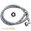 Beaquicy Washer Stainless Steel Hoses with 90 Degree Elbows -