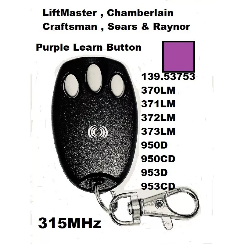 For Chamberlain Garage Door Opener Remote Control Transmitter 370LM 950D