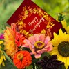 Thanksgiving Cards with Envelopes Gold Foil Fall Wreath Greeting Cards