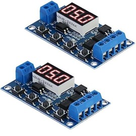 RUNCCI-YUN 2 pieces DC 5 V 12 V 24 V 36 V timer relay module, trigger cycle delay timer switch on/off the relay module with LED display for Arduino