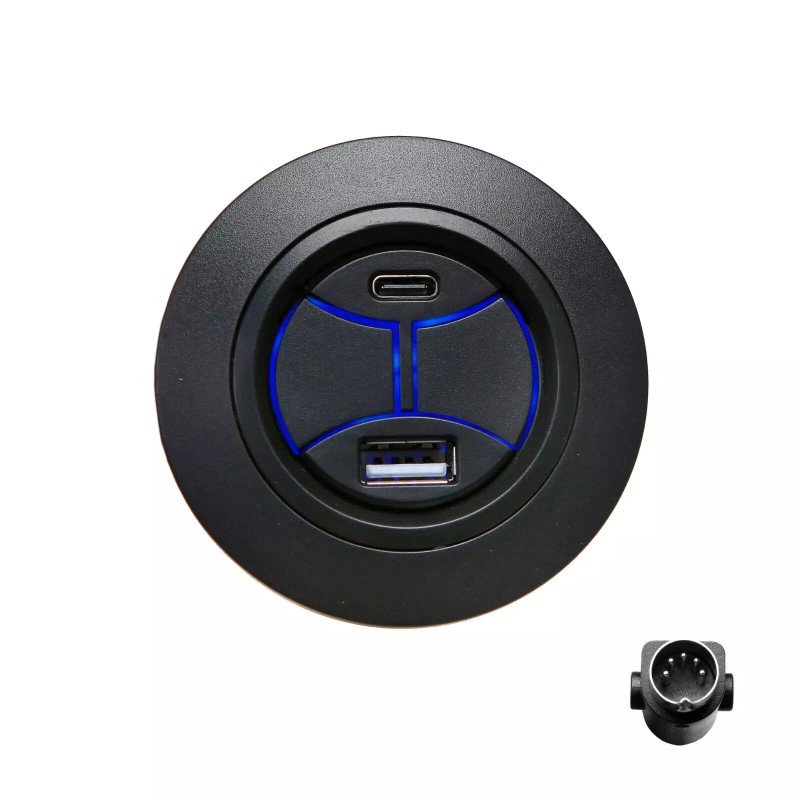 dequn Power Recliner 5 Pin Round Switch Control with USB