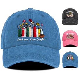 ZVUZVO Book Lover Gifts for Women,Adjustable Embroidered Books Lover Hat for Mom Dad,Reading Gifts for Readers Book Lovers.Book Themed