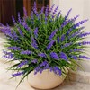 15 Bundles Artificial Plants & Flowers UV Resistant No-Fade, Purple