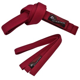 Athletics Gear AG Martial Arts Karate Belt, 100% Cotton with Multiple Stitching Belts for BJJ, Judo, Taekwondo and Karate (Red, 280cm)