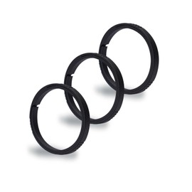 TIKIDESIGN Titanium Key Rings, 30/25/19 mm Key Ring with Side Pressing Design, Titanium Flat Key Ring Rings, Titanium Split Rings for Car House Key Accessories, Black (3s), 3klein(PVD schwarz)