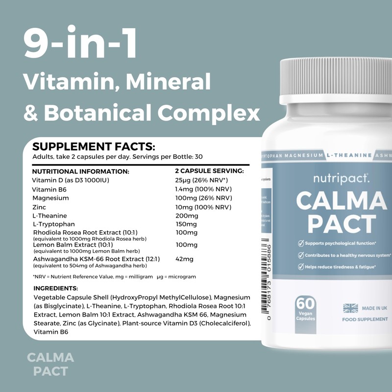 Stress, Calm, Cortisol & Sleep Support Supplement – Ashwagandha High