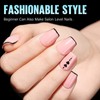 TOMICCA Short Coffin Nail Tips, 15 Sizes Full Cover Double