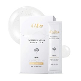 d'alba Piedmont Italian White Truffle Waterfull Vegan Sleeping Pack, Non Wash-off Overnight Face Mask, Portable Gel-type for moisture retention, Safe for sensitive skin, Korean Skin Care