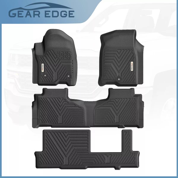 LEDKINGDOMUS All Weather Floor Mats Liners for 2021-2025 Tahoe Yukon