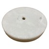 Lamp/Sculpture Base-Marble-6"-Round: Black or White (1 Pc.) (6" Marble-Round-Black-w/Cord Hole)