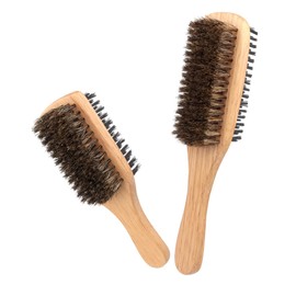 MERRYHAPY Men's Hair Brush Set Double-sided Bristle Gentle Scalp Care for Curly Fine Thin Hair