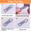 Zipper Pull Replacement,Metal Zipper Handle Mend Fixer Tab Repair for