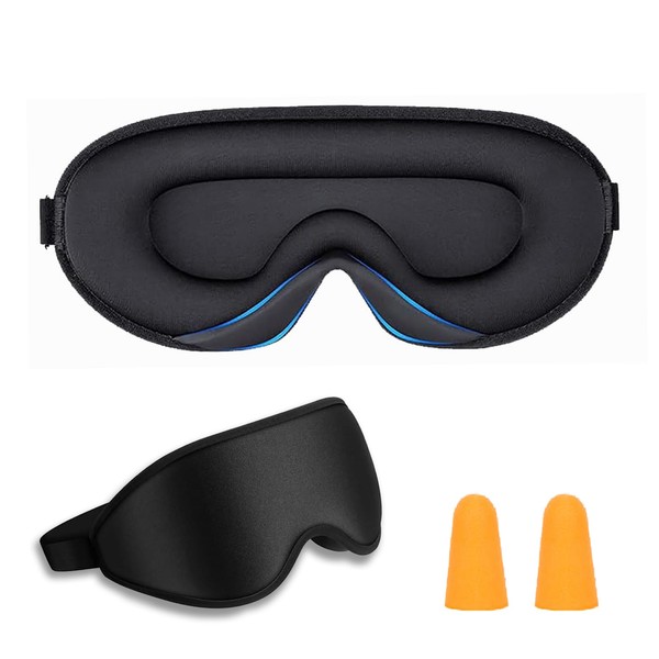 CCAIPU 100% Blackout Sleep Mask, 3D Ultra Soft Eye Mask
