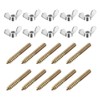 sourcing map M4 Wing Nuts Butterfly Nut Silver Tone 10pcs