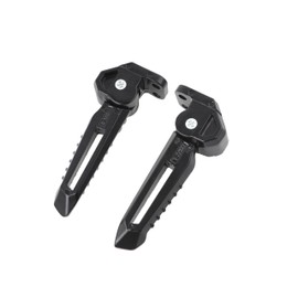 Mokuo Motorcycle Floding Footpegs in Aluminum Alloy Material Compatible with Yamaha Zuma Bws 125cc 2021+,Chinese Scooter Tank 150cc,1 Pair Footrest,Black Color