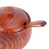 Jwthee Salt Cellar with Lid and Spoon, 2PCS Wood Salt