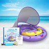 AnbQuik Baby Pool Float with Removable UPF50+ Sun Protection Canopy,