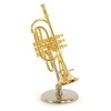 Miniature Trumpet - Brass Golden Color - Decorative Music Item