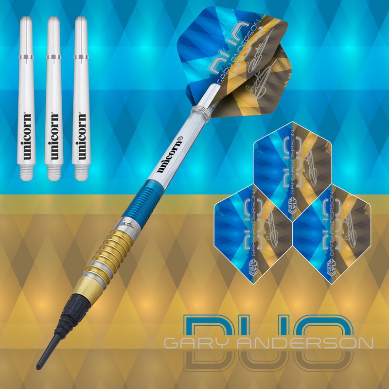 Unicorn Gary the Flying Scotsman Anderson Duo Darts Set, Blue,