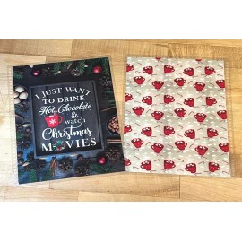 Handmade Hot Chocolate & Xmas Movies Cover Set 4 use w/ Erin Condren Life Planner-