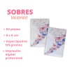 Sobres De Dinero, Decorados, Pequeños, Mariposas Celeste Celeste Mariposas Lila