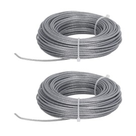2PCS 24m 2.0mm Grass Trimmer Line, Lawn Mower Wire Rope Cord Grey Nylon Wire Trimmer Spool Line, for Bosch Art 24 27 30 36