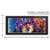 13.5x40 Frame White Wood with Black Mat | 16x43 Frame