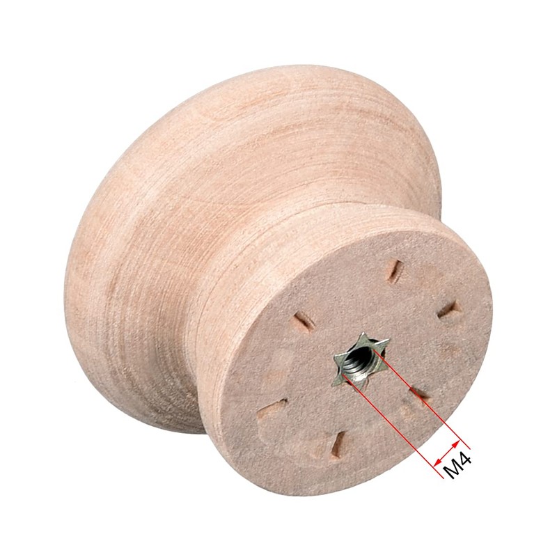 sourcing map Round Wood Knobs,15Pcs 45mm Dia Cabinet Furniture Kitchen