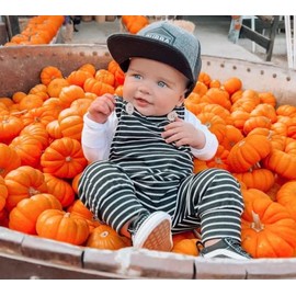 Born to Love, Baby Hats - Infant Sun Hat - Toddler Baseball Hat, Newborn Youth Flat Brim Mesh Trucker Surf SkateBro (XS 6-12 Months,Jaxon) Gray White