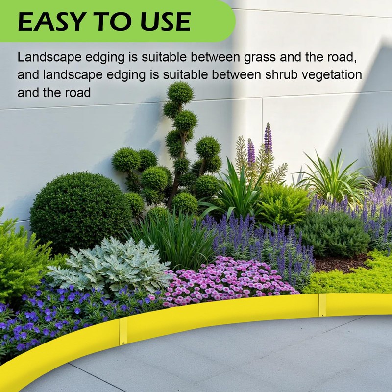 Landscape Edging Kit, Galvanized Steel Edging Landscape Lawn Edging Powder
