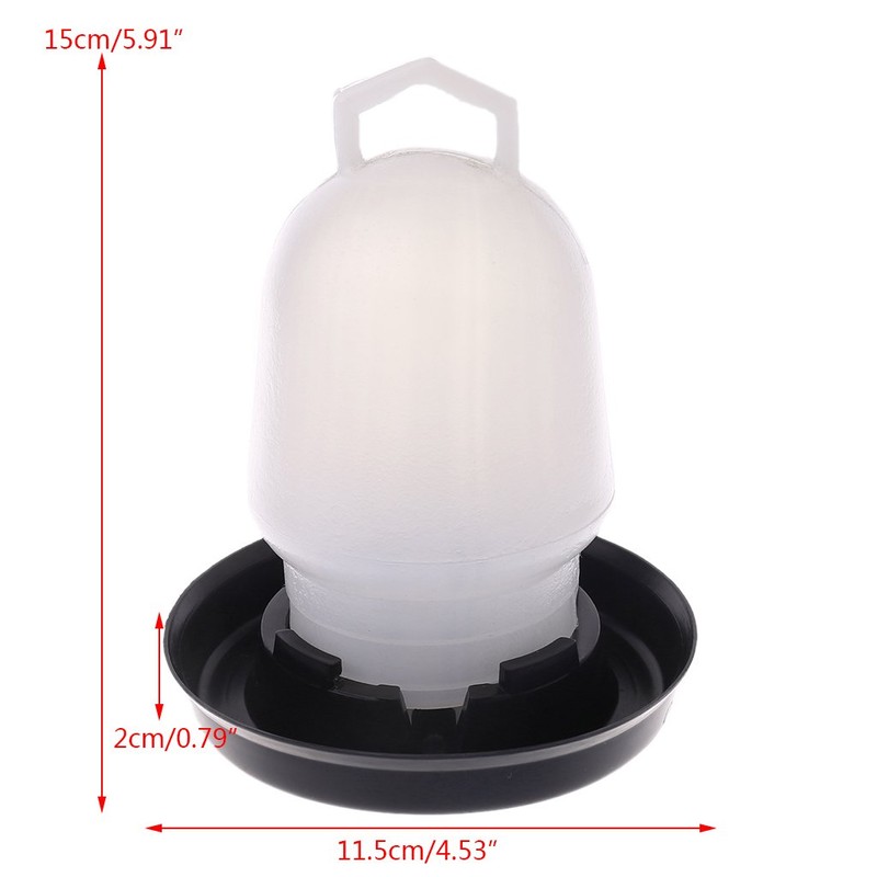 Hergon Kettle Shape Plastic Chicken Water Drinking Cup, Pet Water