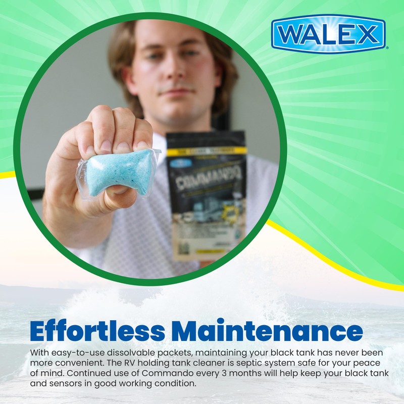 Walex Commando RV Black Holding Tank & Sensor Cleaner -