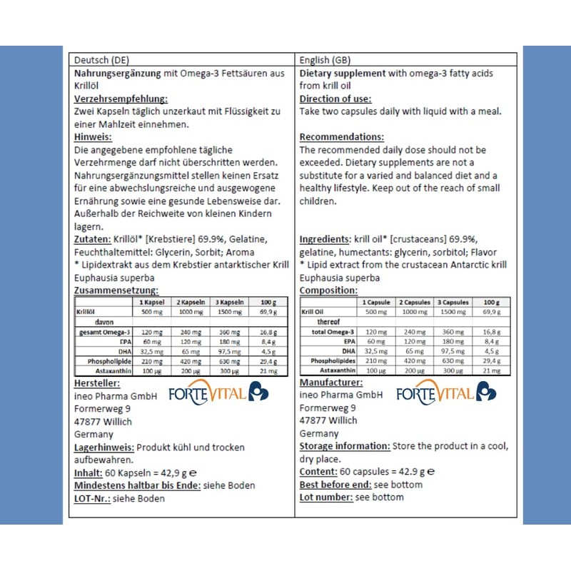 ForteVital Krillöl Bundle (180 Kapseln)