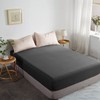 Lanqinglv Fitted sheet 150x200 cm King Size Dark Grey Brushed