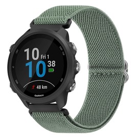 Strap for Garmin Forerunner 245/645 /55, 20mm Elastic Loop Stretchy Nylon Starp for Vivoactive 3/5 Music/Venu 2 Plus/Venu sq 2