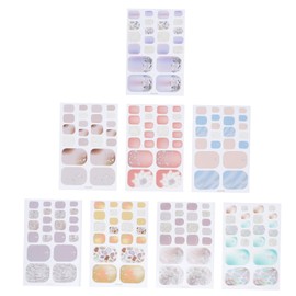 Vaguelly 8Sheets Nail Sticker for Easy Apply DIY Toe Nail Decals Unique Designs for Creative Nail Art for Home Manicure and Special Occasions