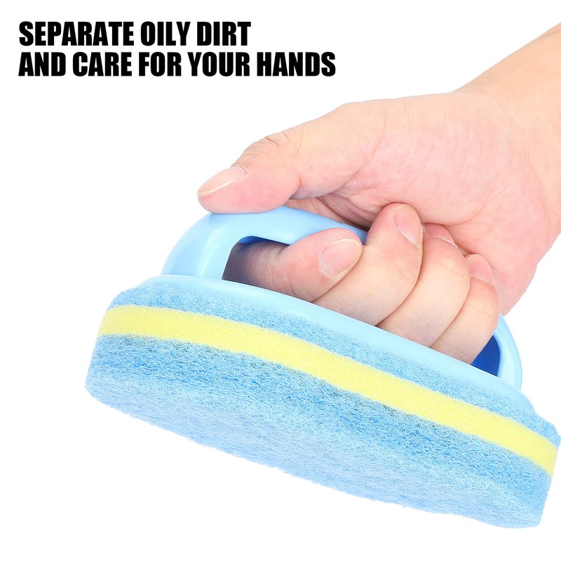 Cleaning Sponge, Comfortable Handle Sponge Brush Sturdy for Bathroom for